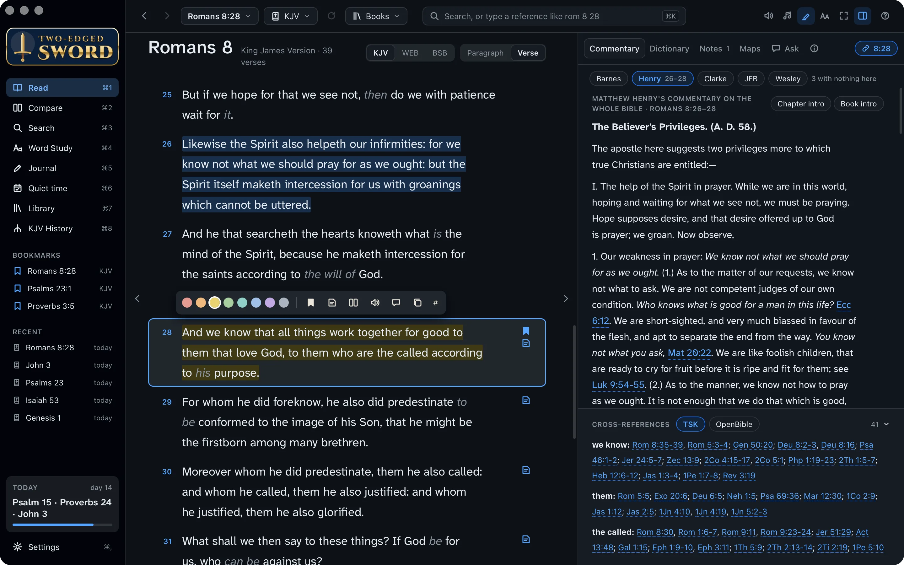 Romans 8:28 selected, with Matthew Henry's commentary on it